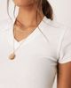 Free People Free People v-neck baby t-shirt in white - 3