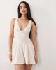 Free People Free People v-neck corset style mini dress in beige-White - 2