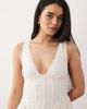 Free People Free People v-neck corset style mini dress in beige-White - 3