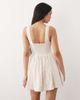 Free People Free People v-neck corset style mini dress in beige-White - 4