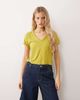 Free People Free People v-neck take 2 t-shirt in warm olive-Green - 4