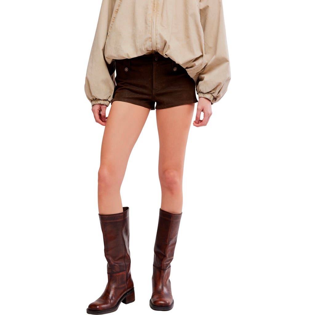 Free People Free People Vagabond Faux Leather Shorts