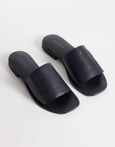 Free People Free People verona slide sandals in black