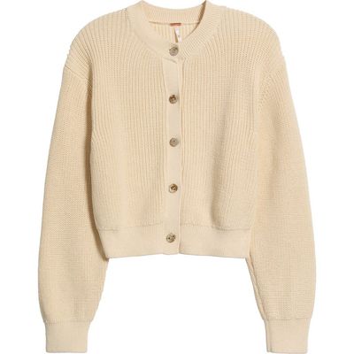 Free People Free People Vienna Rib Button Front Cardigan