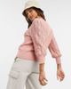 Free People Free People Villa cable sweater in pink - 2