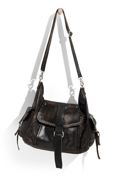 Free People Free People We The Free Leigh Distressed Leather Hobo Bag