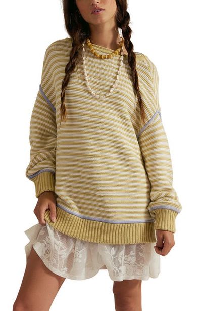 Free People Free People We The Free Stripe Cotton Sweater