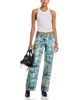Free People Free People We The Free Tennessee Low Rise Illusions Jeans in Floral Canvas - 2