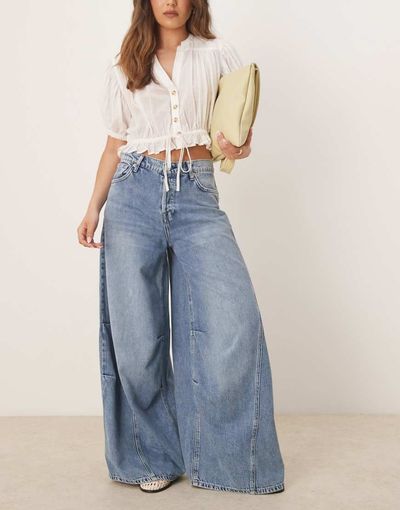 Free People Free People Westward relaxed jeans in washed blue