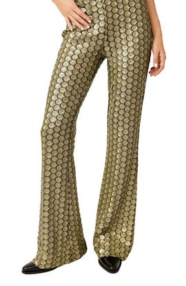 Free People Free People Wilder Days Sequin Flare Leg Pants