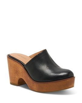 Free People Free People Women's Hudson Wedge Leather Clog Sandals