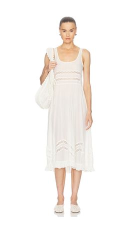 Free People Free People X Intimately Voile And Lace Midi Dress