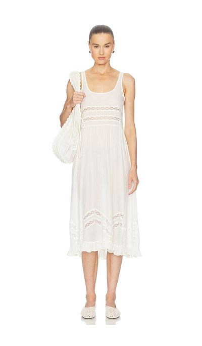 Free People Free People X Intimately Voile And Lace Midi Dress
