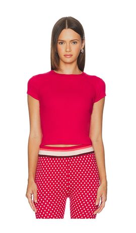 Free People Wait A Minute Baby Tee