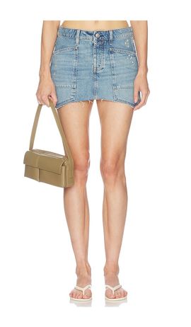 Free People Free People X We The Free Dolly Denim Mini Skirt