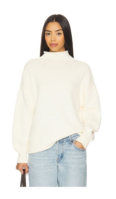 Free People Free People x We The Free Torres Roll Neck Sweater In Sugar Swizzle