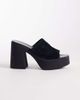 Free People Free People Zoe platform sandals in black tide suede - 1