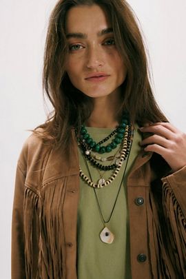 Free People Hailee Semiprecious Layered Beaded Necklace