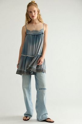 Free People Imagine The Clouds Mini Dress