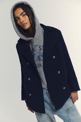 Free People Jorah Wool-Blend Military Coat