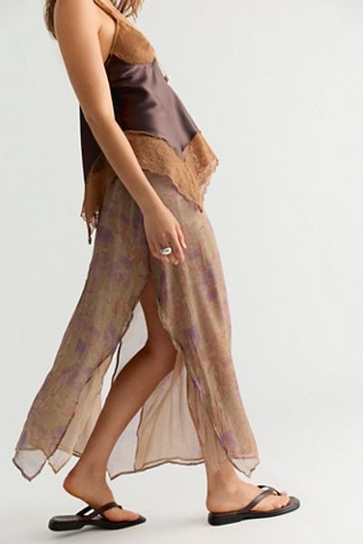 Free People Karis Crinkle Midi Skirt
