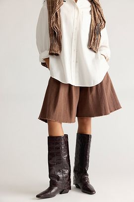 Free People Kismet Croc Tall Boots