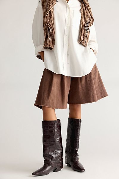 Free People Kismet Croc Tall Boots
