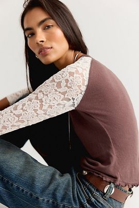 Free People Lacey Raglan Top