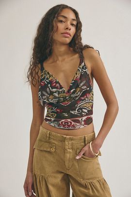 Free People Laila Cowl-Neck Top
