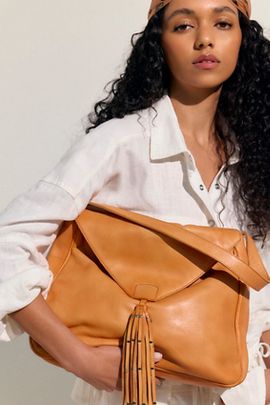 Free People Layla Leather Messenger Bag