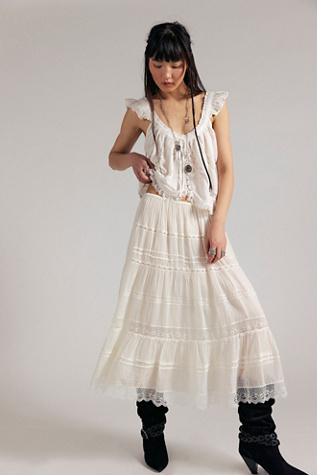 Free People - Lily Lace Maxi Skirt