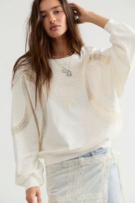 Free People Love Lace Sweatshirt