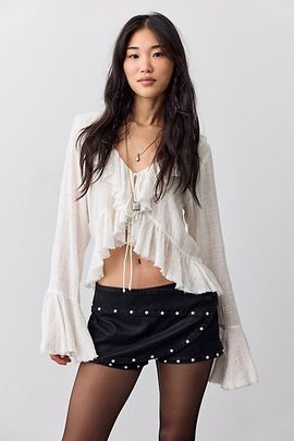 Free People Low Rider Studded Wrap Skort