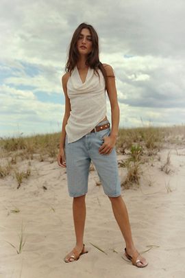 Free People Luna Eyelet Halter Top