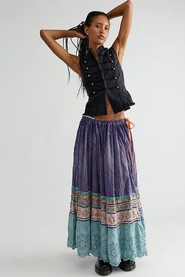 Free People Magnolia Pearl Piecewise Pissarro Skirt