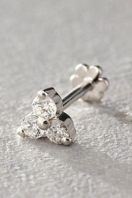 Free People Maria Tash Diamond Trinity 4.5mm Stud Earring