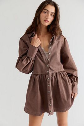 Free People Marris Denim Mini Dress