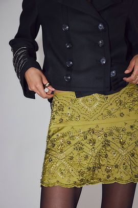 Free People Mercer Beaded Mini Skirt
