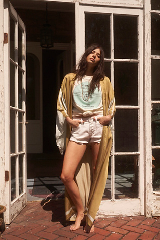 free people modern kimono maxi dress $168 Free People Modern Kimono Denim Combo Lt Blue Lace Up Maxi Dress 4 XS NEW