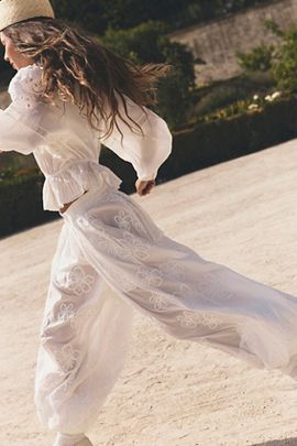 Free People Moonflower Textured Pull-On Balloon Pants