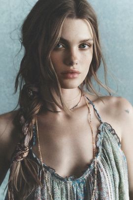 Free People Muse Semi-Precious Short Beaded Necklace
