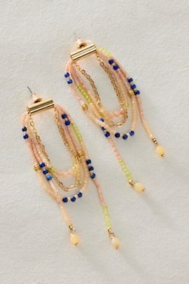 Free People Muse Semi-Precious Stone Beaded Dangle Earrings