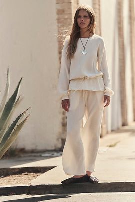 Free People Neva Waffle Pant Set