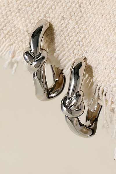 Free People Nova Sterling Silver Plated Hoops