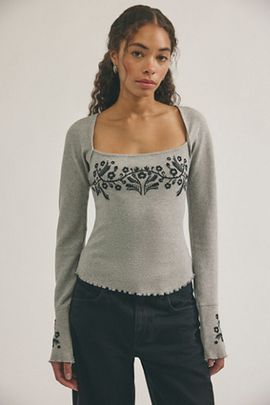 Free People Olivia Long-Sleeve Top