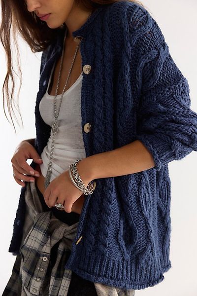 Free People Opal Rollneck Knit Cardi