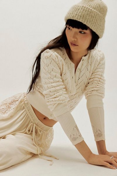 Free People Pretty In Pointelle Cardi