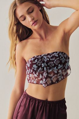 Free People Printed Lace Scarf Bandeau