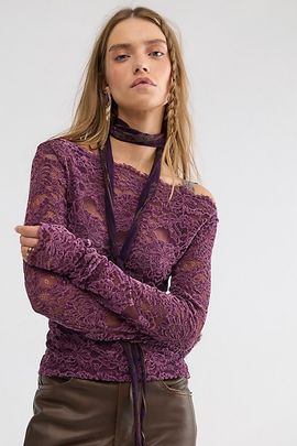 Free People Raising Eyebrows Lace Top