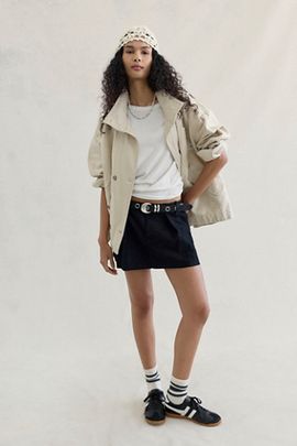 Free People Riverfront Vegan Mini Skirt